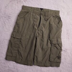 Boy Scouts Shorts Mens Small Cargo Nylon Drawstring Green Outdoor Hiking Adult
